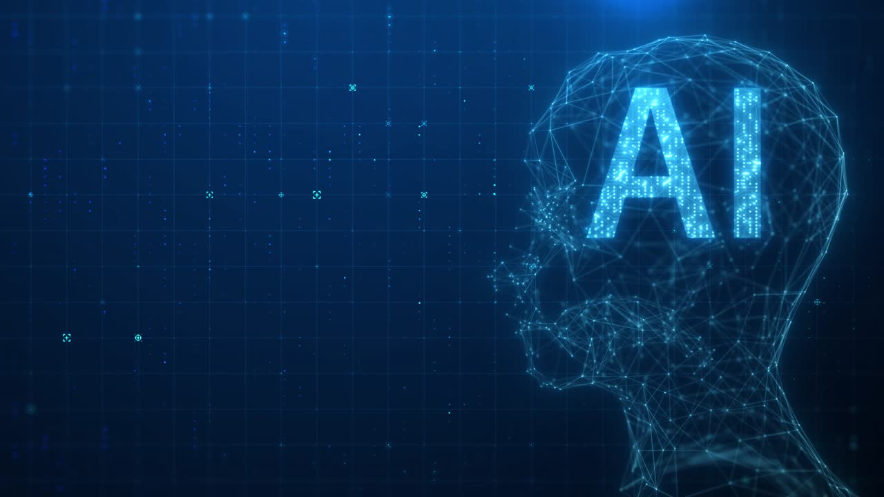 AI. Artificial Intelligence. Artificial Intelligence and Machine Learning Concept. Abstract technology circuit board in head. Big data technology. Neural networks