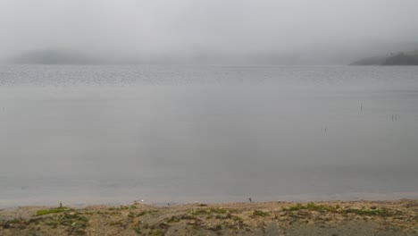 lake baikal in the fog