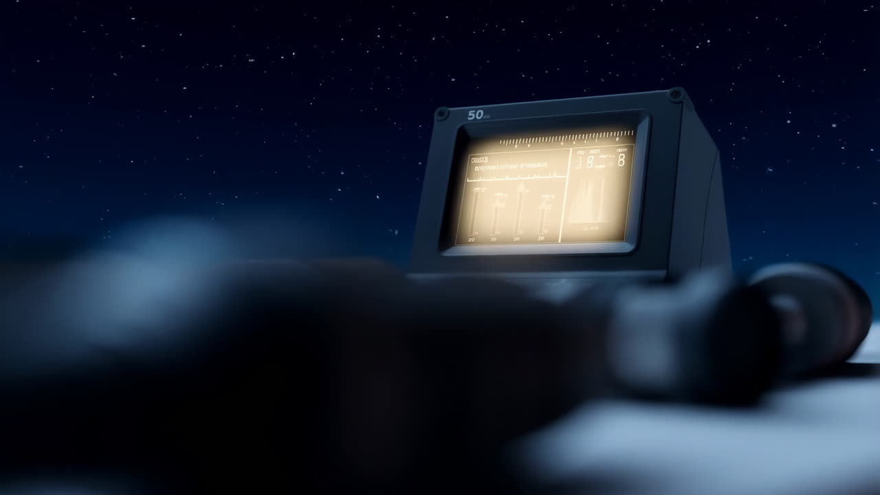 Signal Analyzer Under the Night Sky