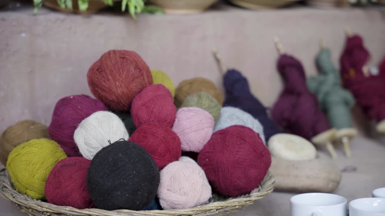 Natural Hand Dyed Wool Balls By Artisans In Chinchero, Cusco, Peru