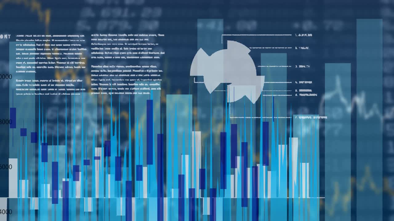Animation of data processing and statistics recording over digital display board