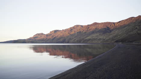 wide static shot of a beach in reykjavik, iceland