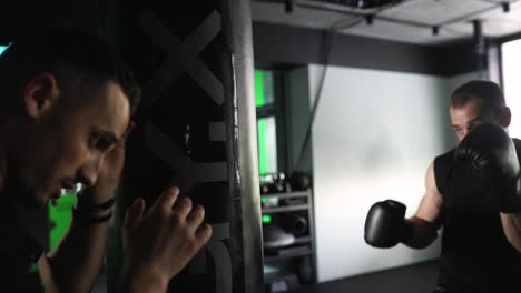 sesión de entrenamiento de boxeo