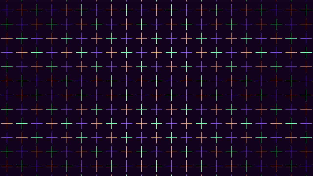 어두운 배경 에 있는 다채로운 십자가 패턴