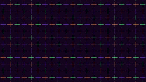 patrón de cruz colorido sobre un fondo oscuro