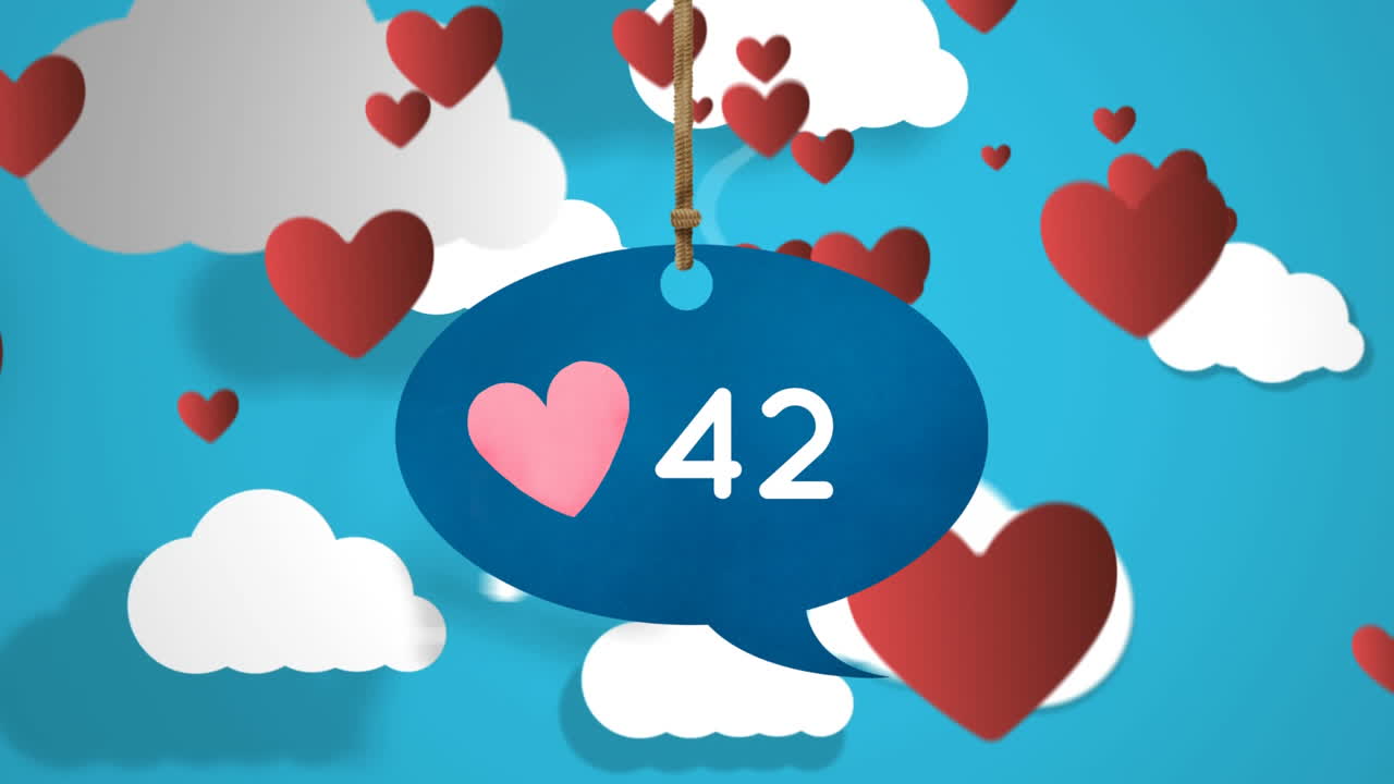 icono de burbuja de mensaje con corazón y otros iconos