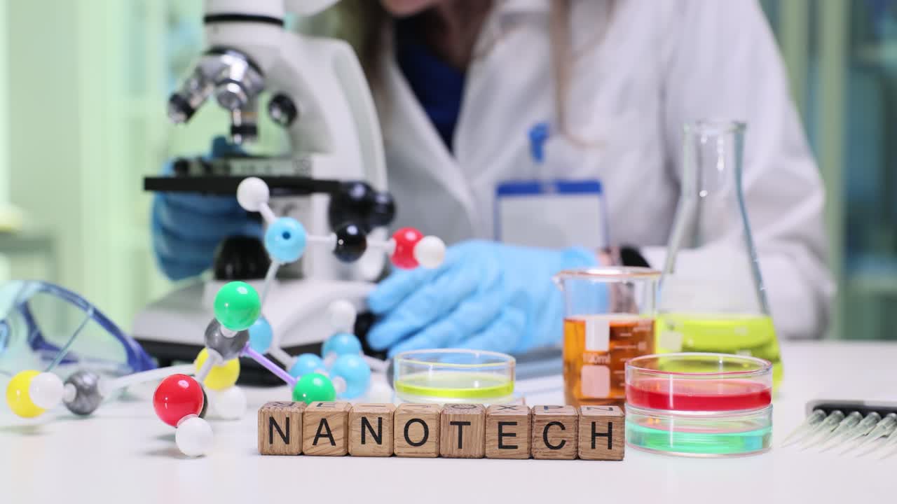 Scientist Engaged in Nanotechnology Research in a Laboratory