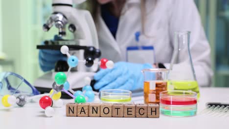 scientist engaged in nanotechnology research in a laboratory