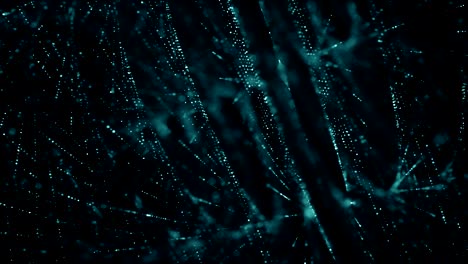 4k dot connection with particle flow  twist and moving for futursitic and tectnology abstract background