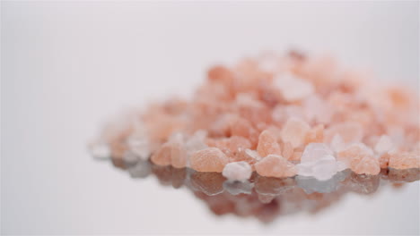 Tabletop Close-Up of Pink Salt in Bowl