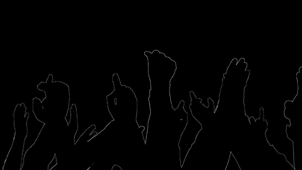 알파 채널과 함께 군중 실루