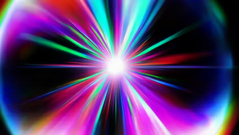 vibrant abstract light burst with colorful radial rays