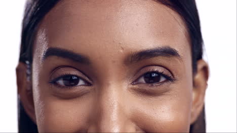 portret, ogen en schoonheid met een vrouw close-up