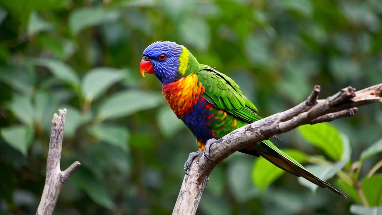 Rainbow Lorikeet perched on a branch