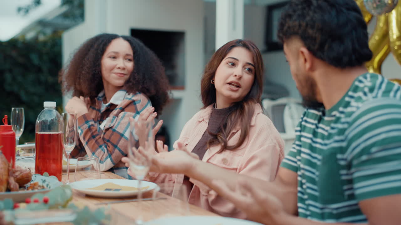 People at a table celebrating