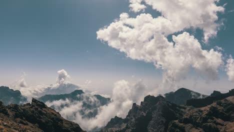 timelapse on top of la palma island, spain