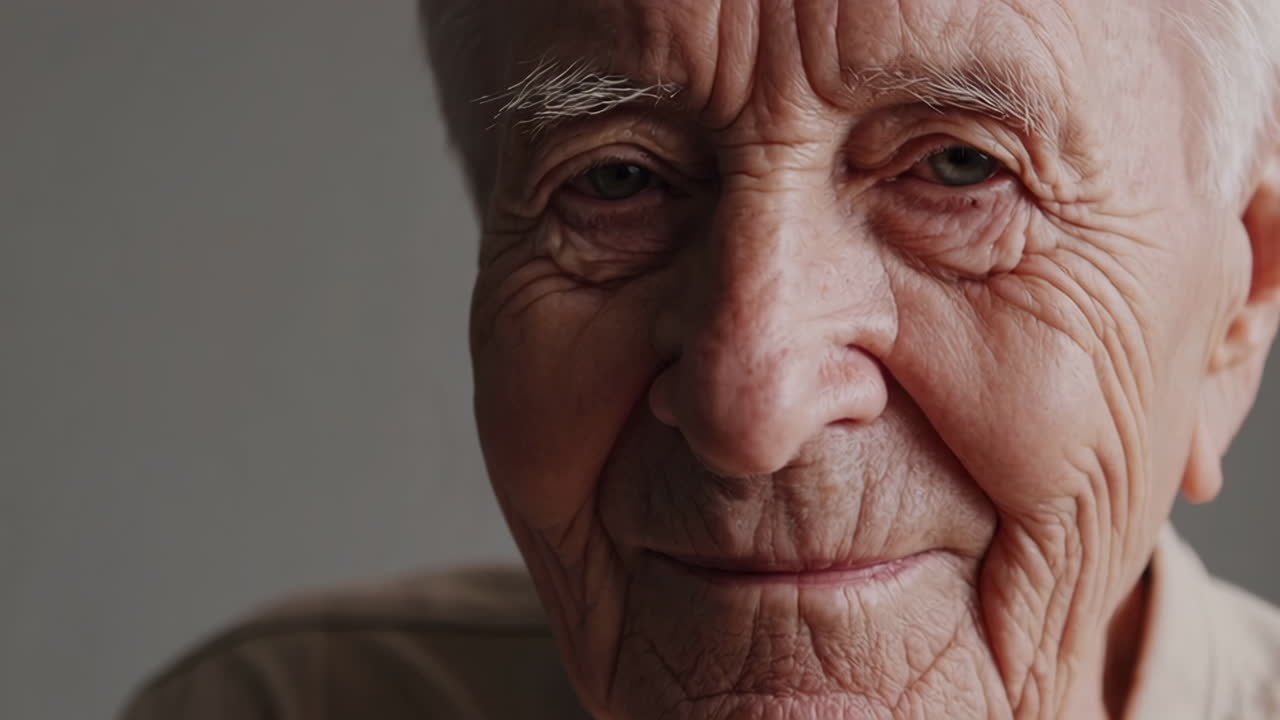 Close-up Portrait of an Elderly Man