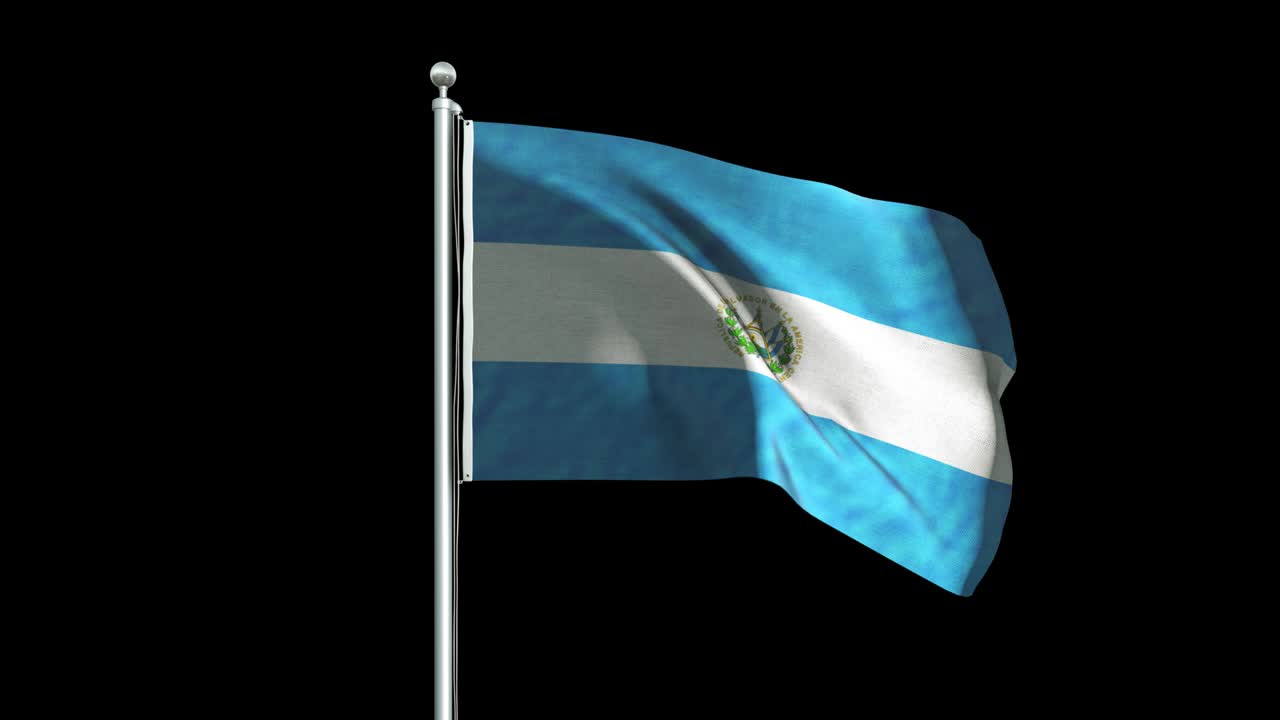 bandera de el salvador fondo de animación 4k