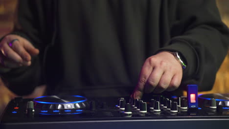 man djing at the disco