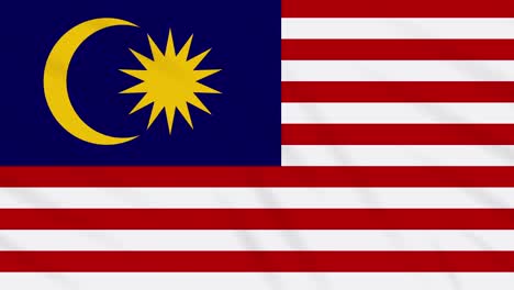 malaysia flag waving cloth background, loop