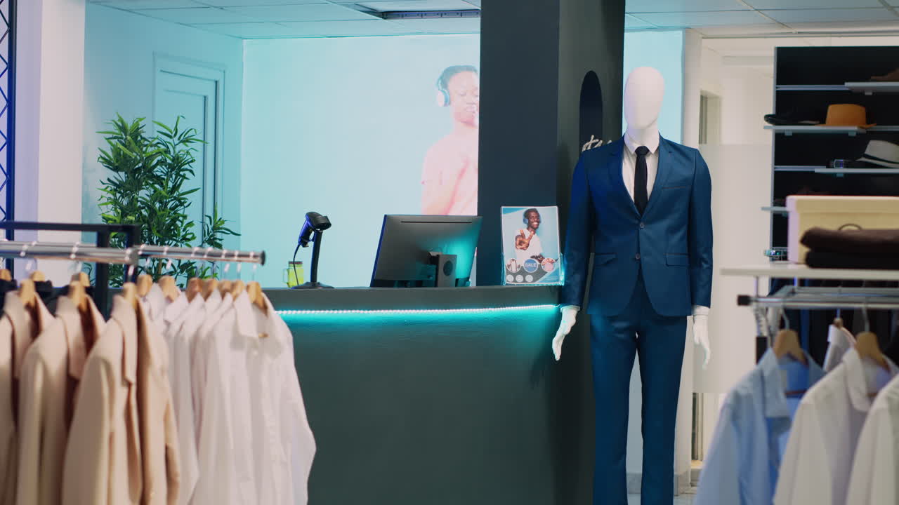 Clothing Store Interior with Mannequin