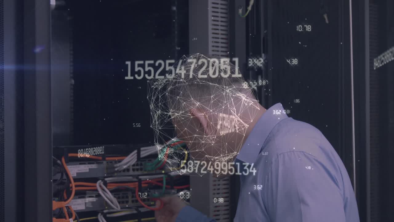 카우카시안 서버  ⁇  노동자에 대한 데이터 처리 애니메이션