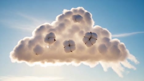 a beautiful display of fluffy clouds against a sunny sky, showcasing their dreamy, ethereal quality, evoking feelings of calmness and wonder in the observer