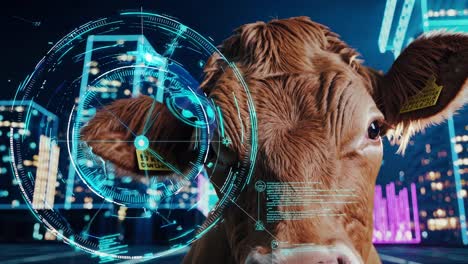 cow with augmented reality tracking
