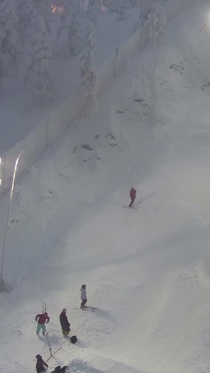 Skiing in the Snow