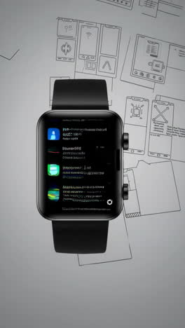 smartwatch interface screenshots