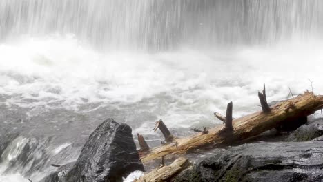 water hits pool below crabtree falls in nc, north carolina