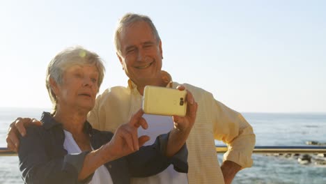 Senior-couple-taking-selfie-on-mobile-phone-4k