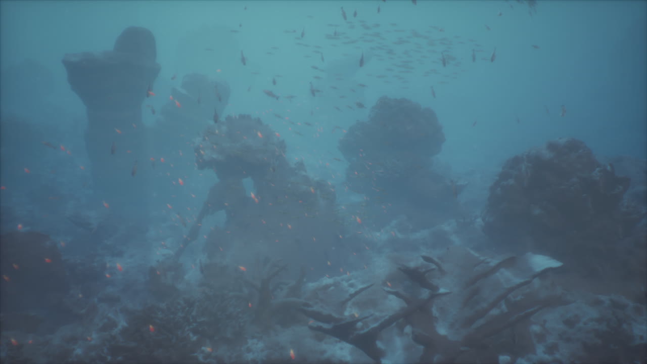 Explore the vibrant underwater world with coral reefs and diverse marine life