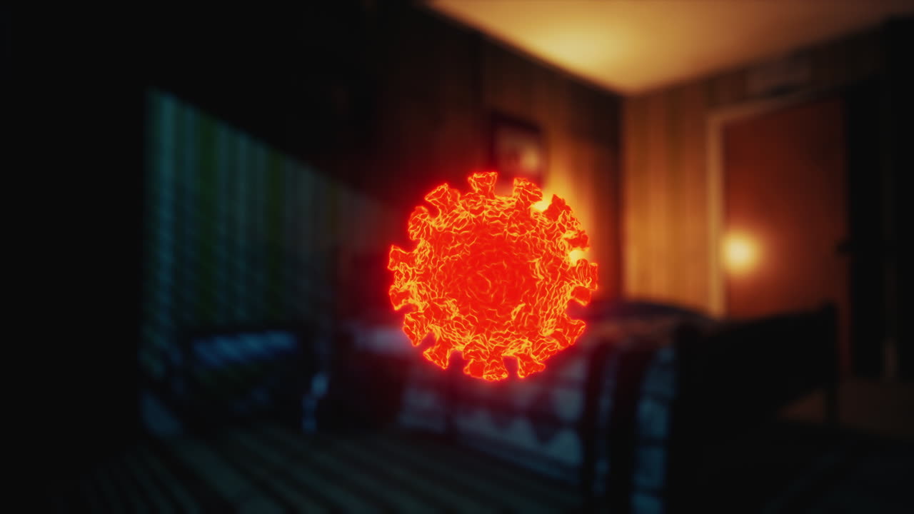 빈 호텔 방에서 코로나19 코로나바이러스