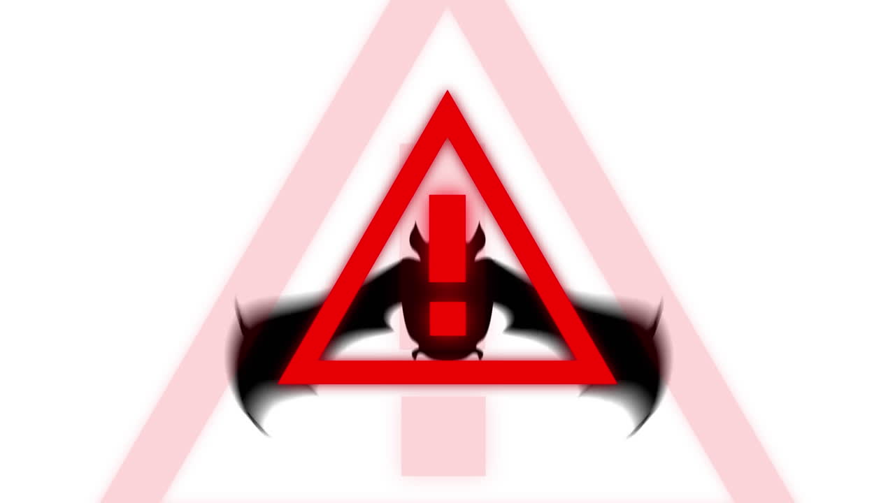 animación de precaución covid 19 señal sobre el murciélago