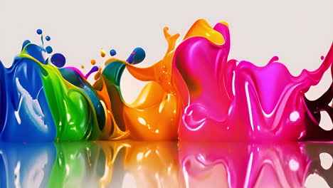 colorful paint splashing in a vibrant display