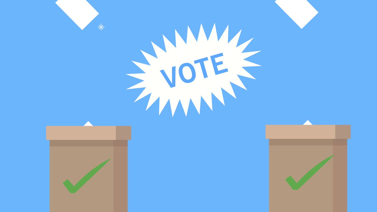 선거 당일 투표 상자 및 투표 카드