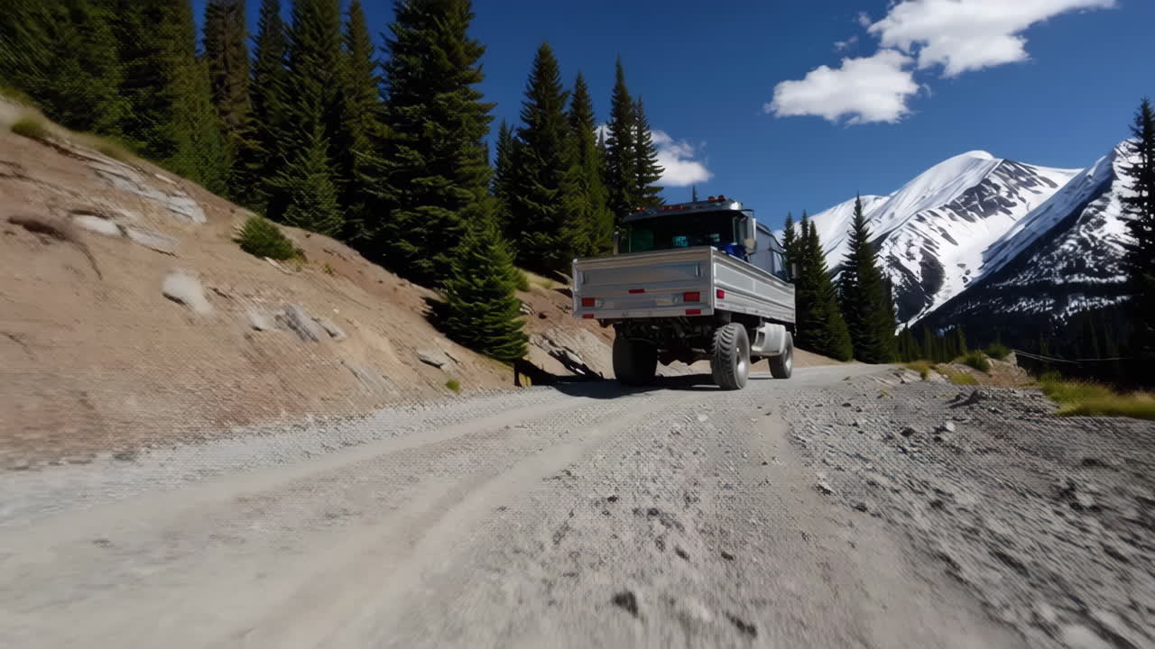 Truck on a Mountain Road