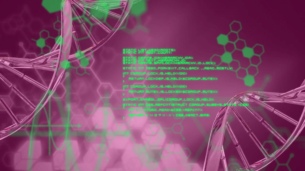 Animation of dna strands and scientific data processing