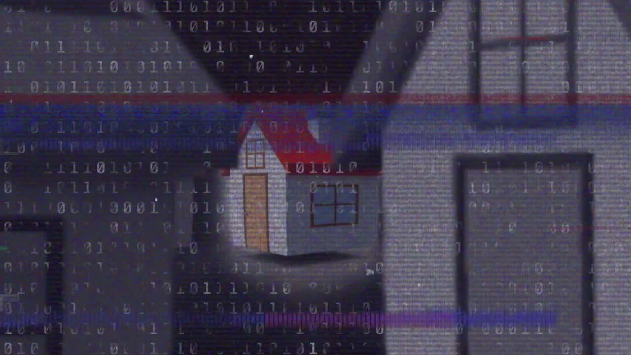 바이너리 코딩과 하우스 모델에 대한 간섭의 애니메이션