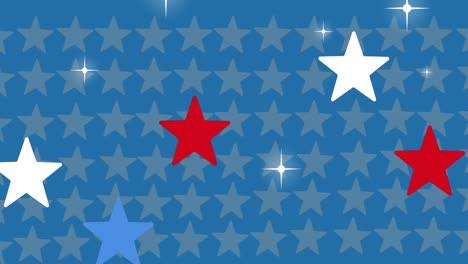 animation of red and blue stars on blue background