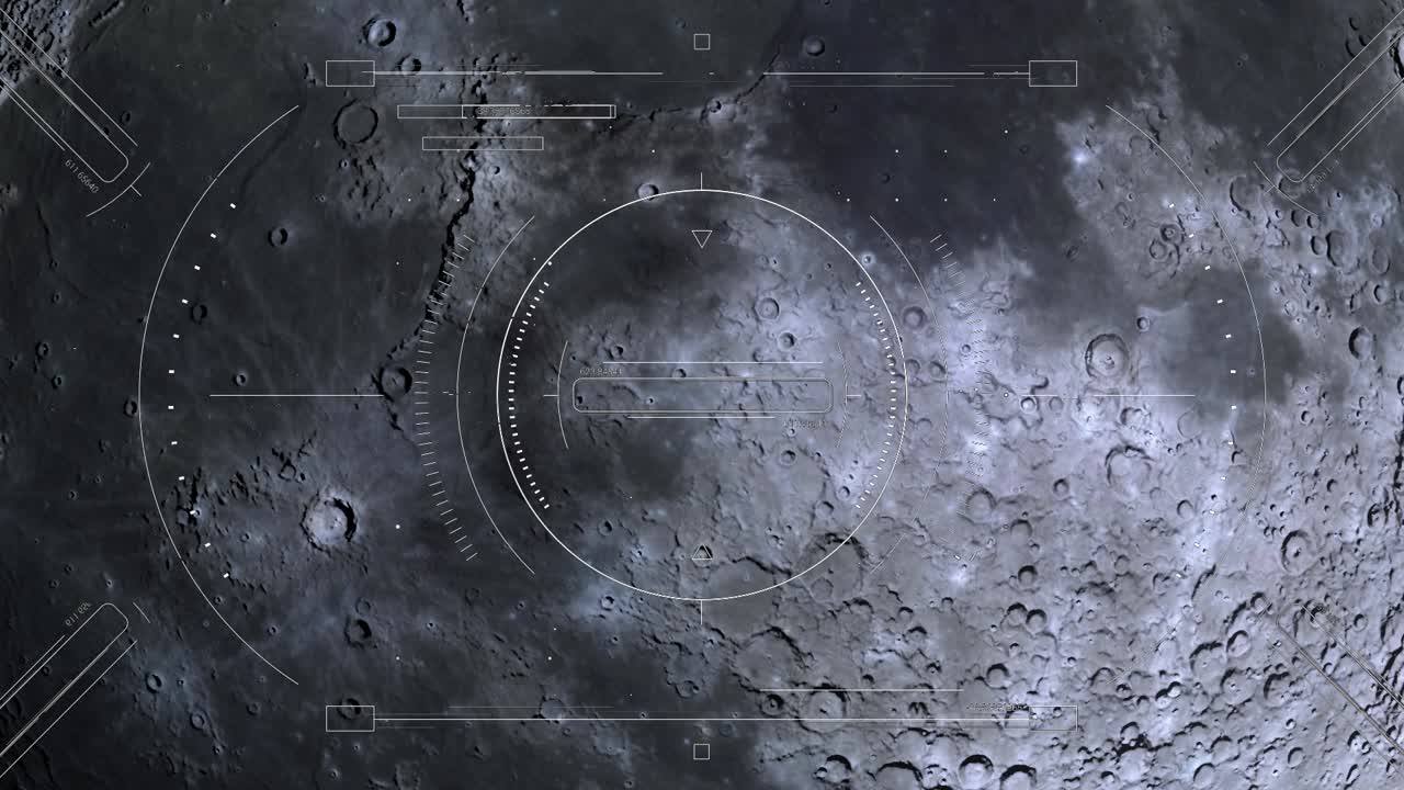exploración de la superficie lunar con tecnología hud