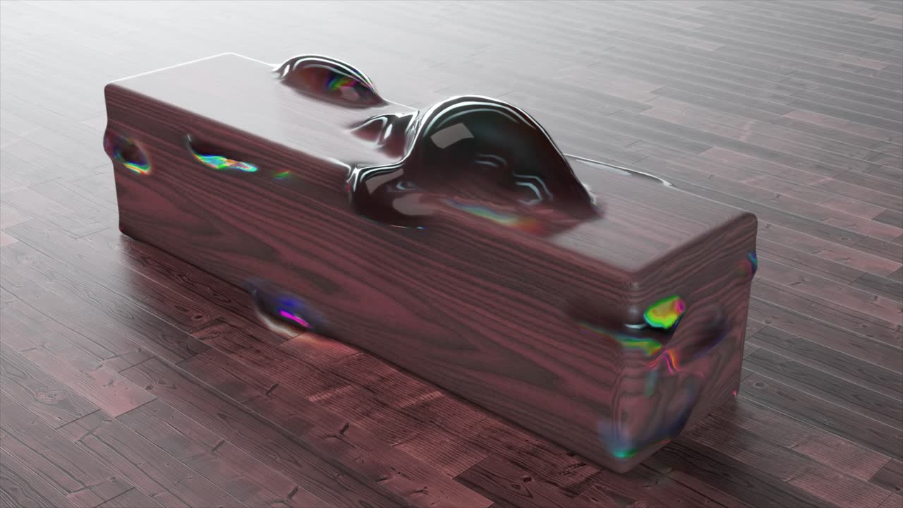 banco de madera de resina abstracta