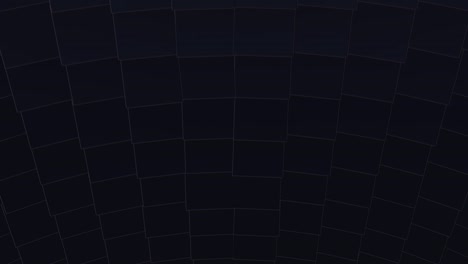 gridded surface made of black cubes with light glowing around coming closer.