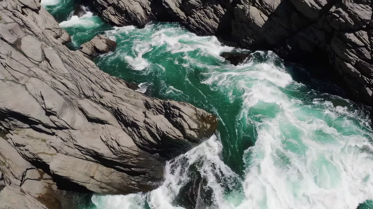 Fast flowing river with rocks