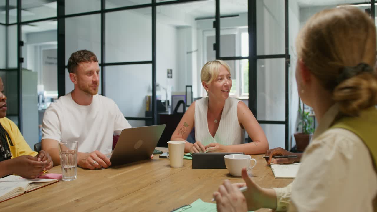 Team Meeting in Modern Office