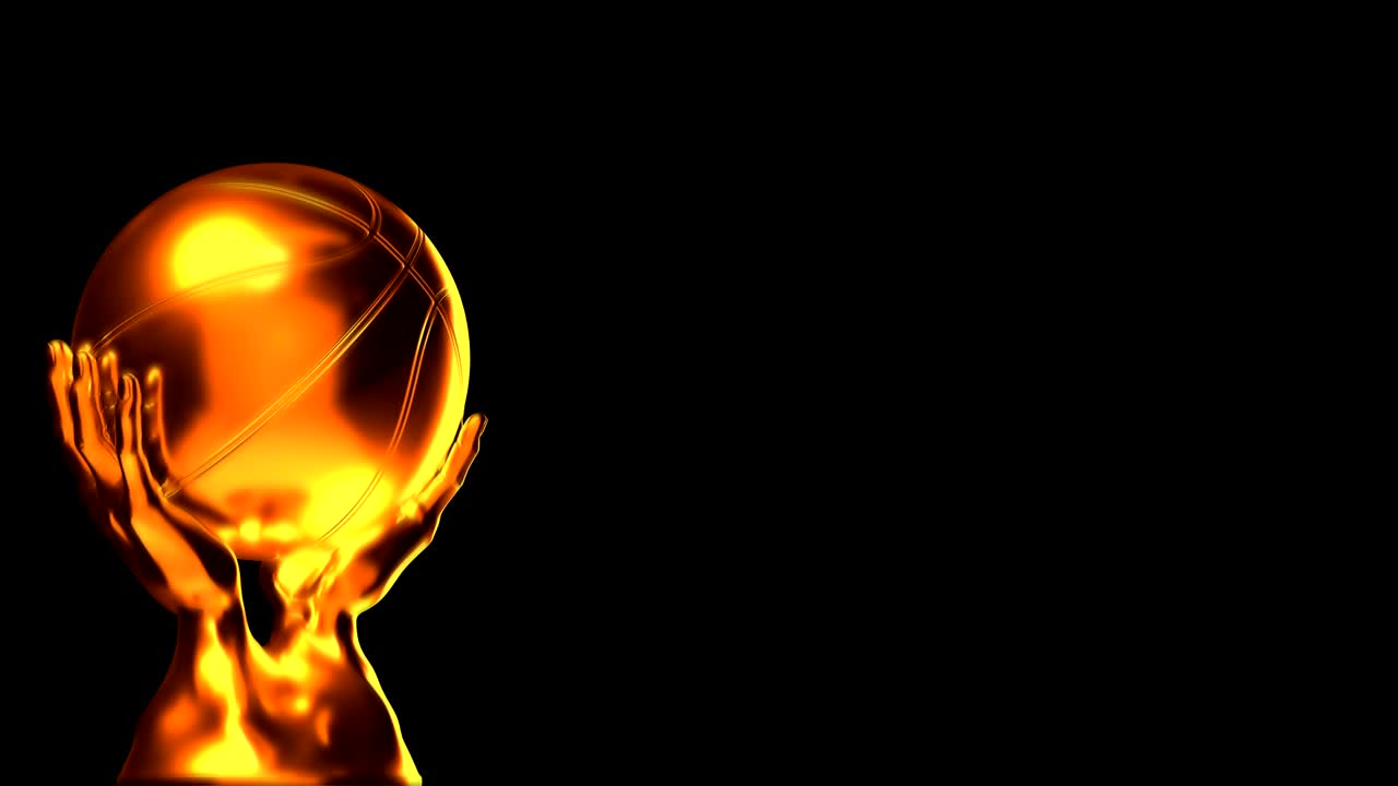 copa de baloncesto de oro con canal alfa