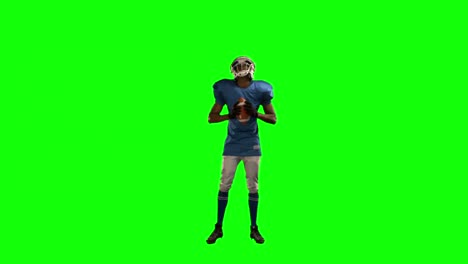american football player with ball