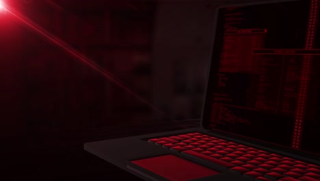4k loop background of computer hacking data theft scam phishing system warning hacking attempt