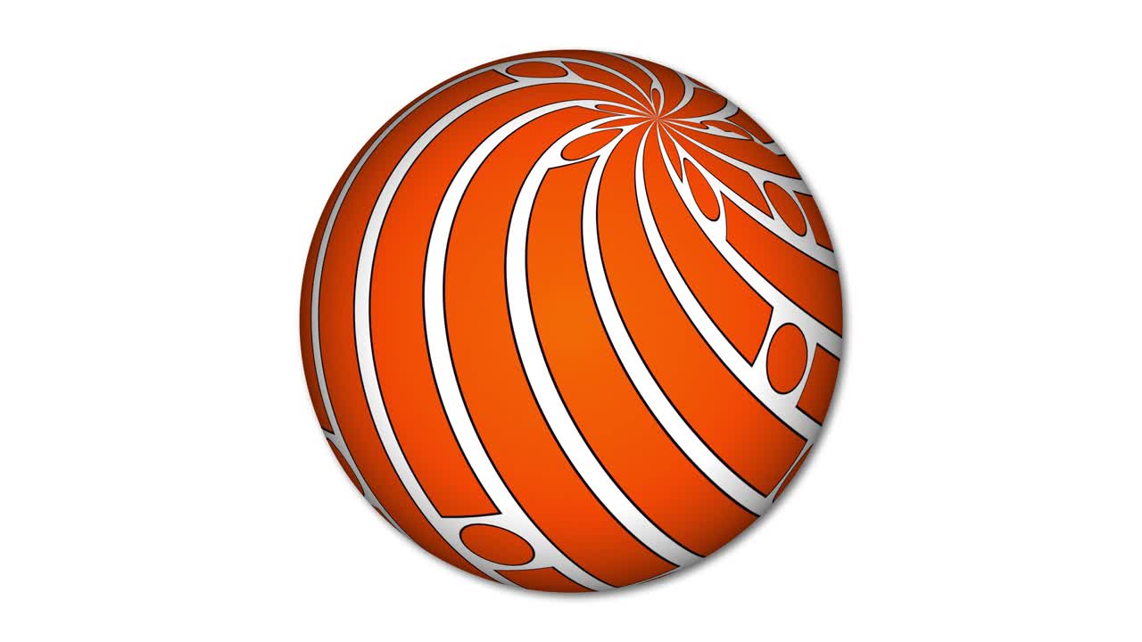 Spinning abstract checkboard sphere animation. Abstract sphere background.